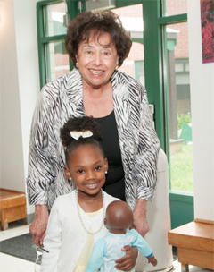 Congresswoman Nita Lowey with Children Center student, Kayla