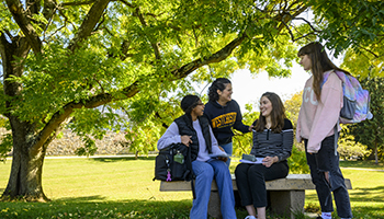 student in the Gateway Center