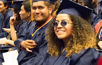 students at commencement