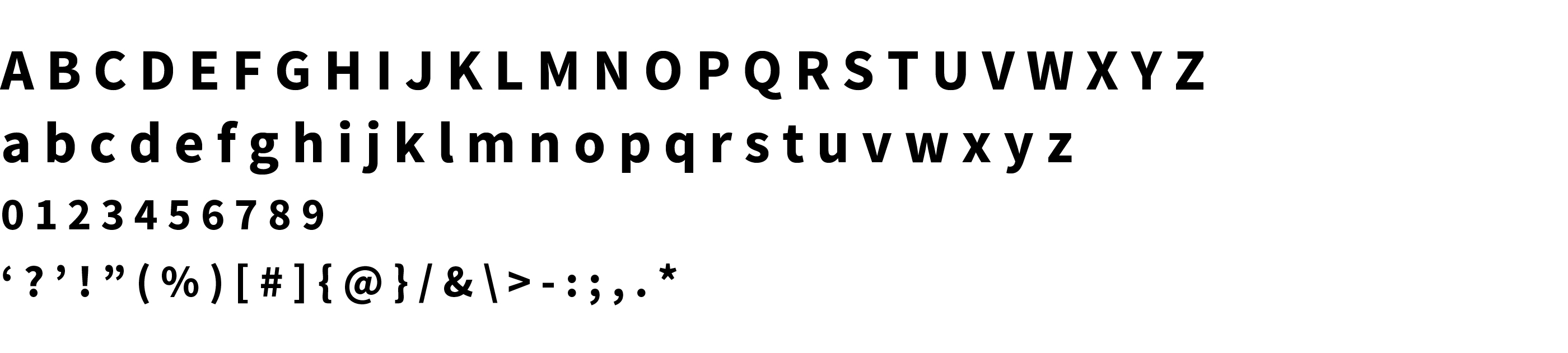 Type Specimen Source Sans Pro Bold