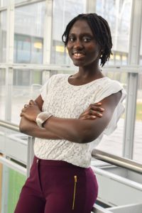 Student Maimuna in the Gateway Center